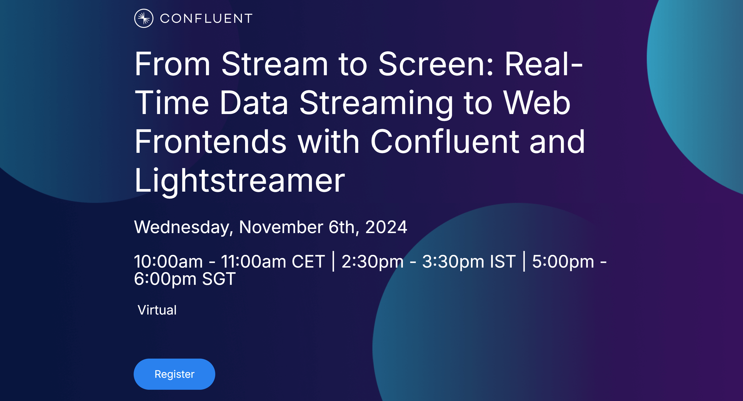 From Stream to Screen: Real-Time Data Streaming to Web Frontends with Confluent and Lightstreamer